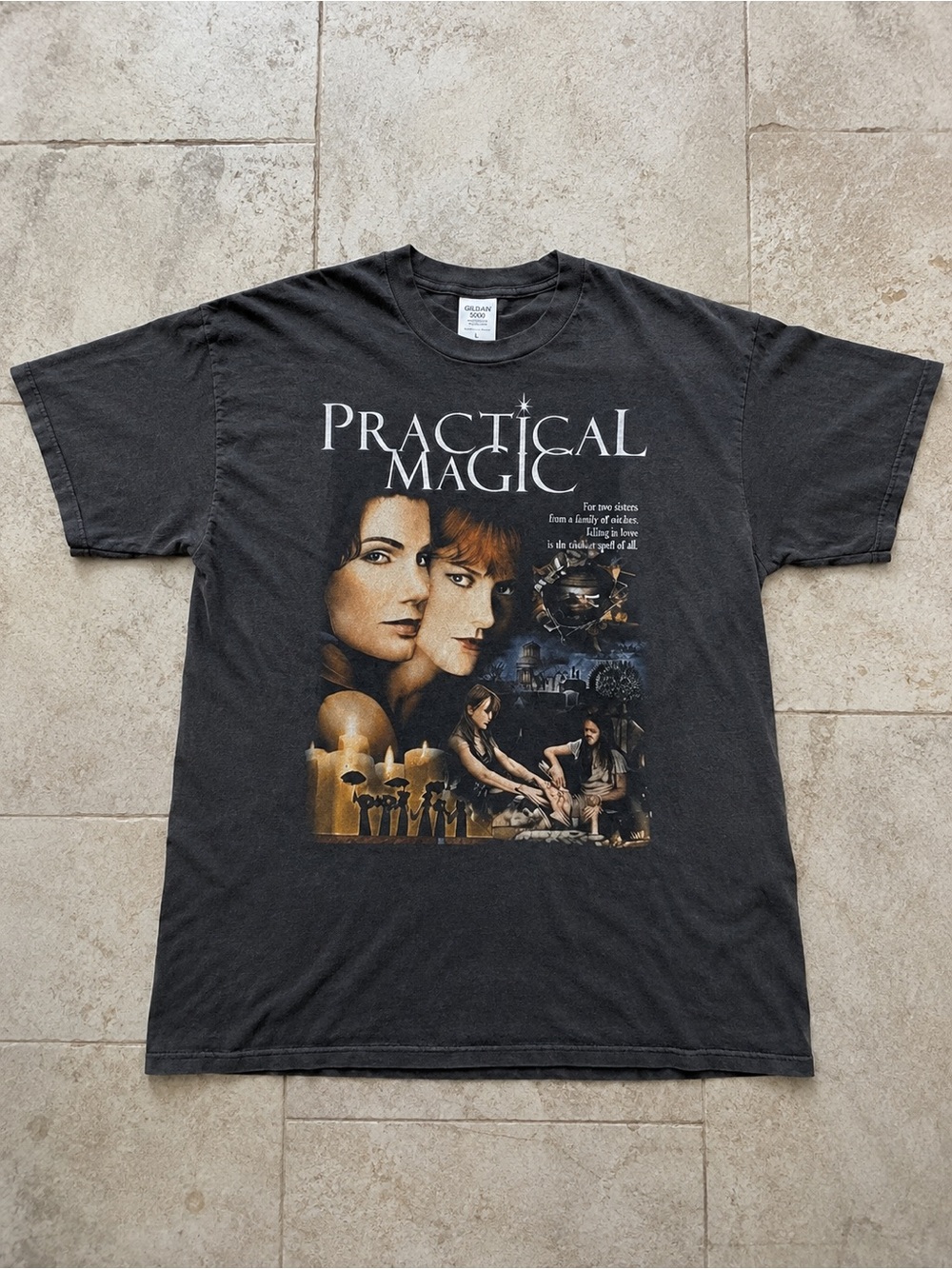 Practical Magic Graphic Tee - Black with Warm Tones T-shirt